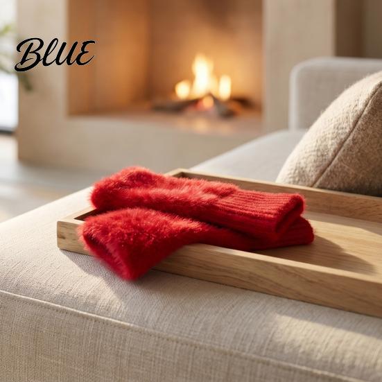 Flexible Half Finger Typing Gloves 1 Pair Fingerless Gloves Winter Warm Mittens Polyester Thermal for Women Soft Fuzzy Fleece Driving Writing