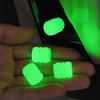 1-16Pcs Luminous Car Tire Valve Caps Fluorescent Night Glowing Valve Cover Green Dustproof Tyre Valve Stem Caps Auto Accessories
