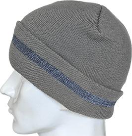 High Visibility Safety Beanie Reflective Knit Ribbed Hats Warm Winter Bonnets for Night Running Hiking Cycling
