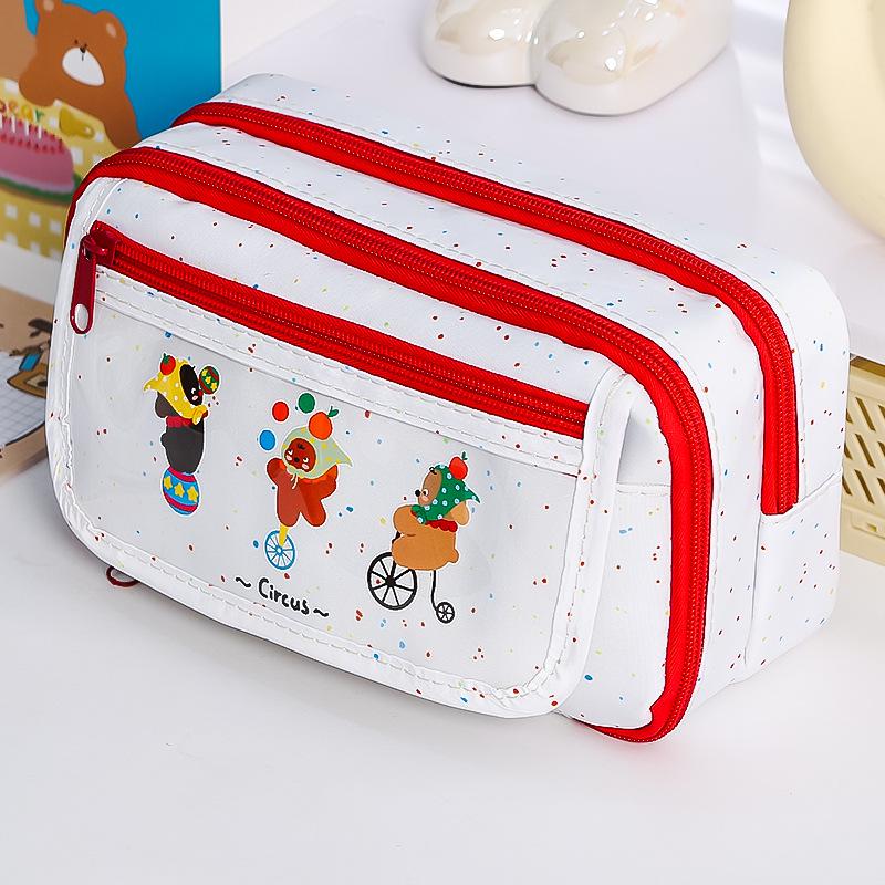 Capybara Pencil Case for Girls: High-Capacity, Stylish Design for Primary and Junior High Students.