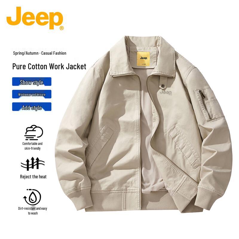 JEEP Unisex Casual Lapel Jacket M