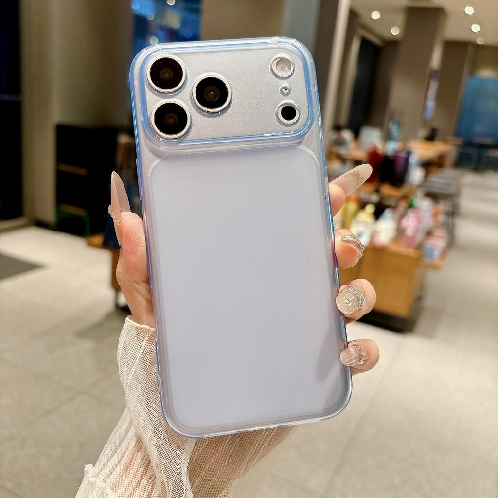 Simple and transparent large window for Apple iPhone17Promax mobile phone case 16/15/14/13/12 soft 11