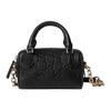 GG Emblem Adjustable Chain Zipper Closure Pebbled Leather Mini Shoulder Crossbody Bag Women Bags Black 815256-AAEEM-1000