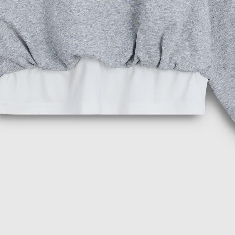 Gap Girls' Faux Two-Piece Logo Sweatshirt