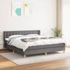 Exclusive House - Slatted Bed Base with Mattress Dark Grey 160x200cm Fabric