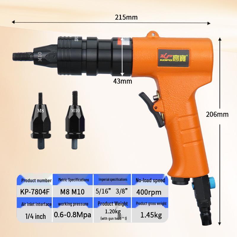Gaobao M3-M12 Industrial Pneumatic Rivet Nut Gun - Air Powered