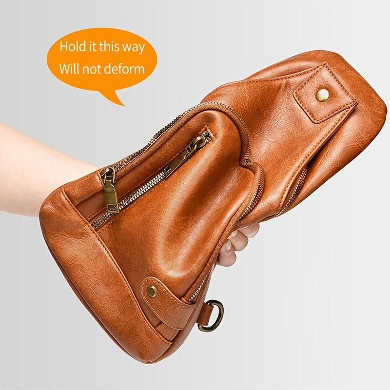 WEIXIER Pánská taška, náprsní crossbody taška, trendy vodoodpudivá jednoduchá a lehká, hrudní taška s vyztuženou přezkou