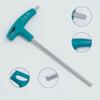 Durable T-shaped Internal Hexagonal Wrench Steel Green Flat Headed Hexagonal 2mm Extended Rubber Handle Renovation