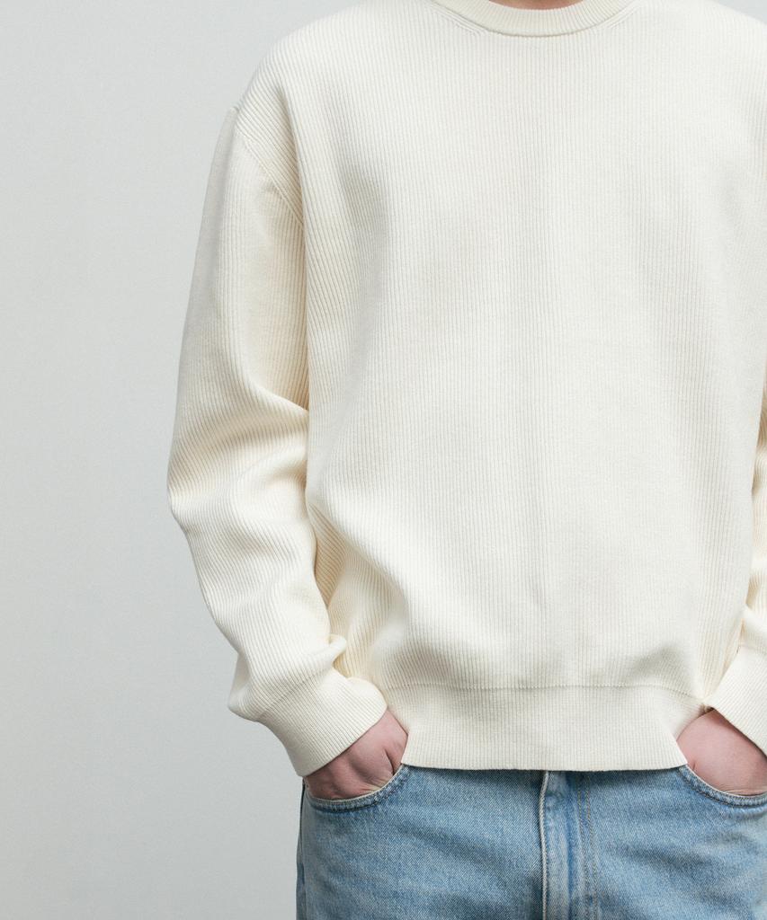 BLANKROOM All-Weather Crew Knit_Ivory