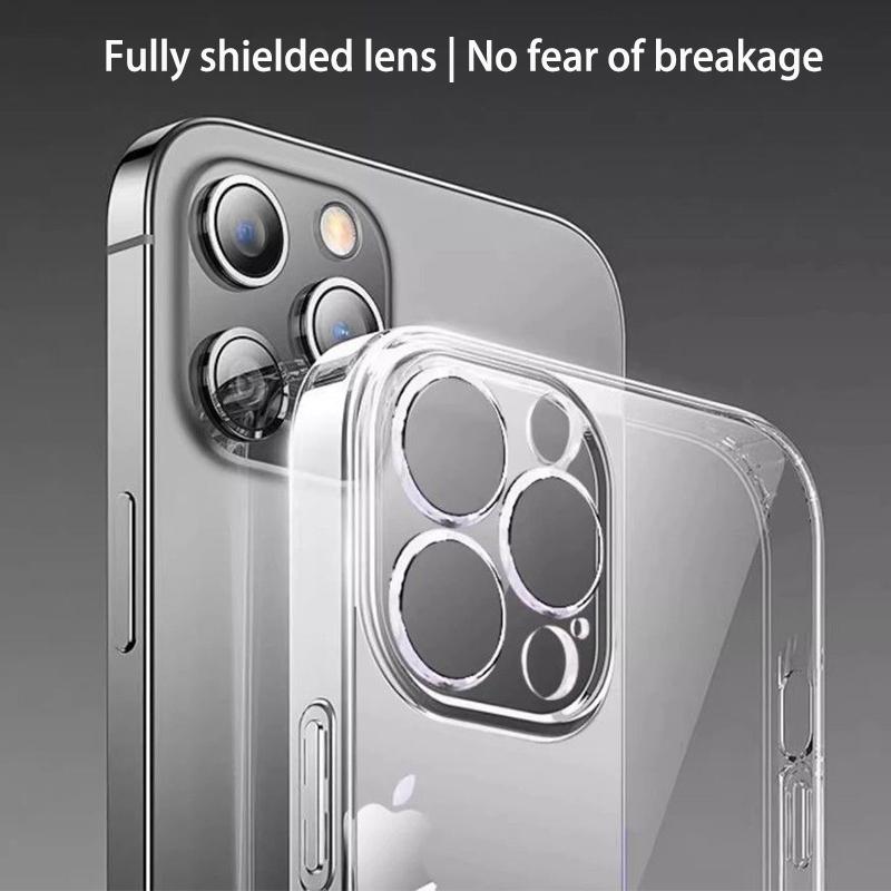 Matte Clear Silicone Case for iPhone Wireless Charging Soft Touch Ultra-Thin Grip Shockproof Bumper with Lens Protective Cover