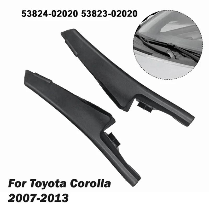 1 Pair For Toyota Corolla 2007 2008 2009-2013 Car Front Windshield Wrap Corner Trim Cover 53824-02020 Auto Wiper Side Trim Parts