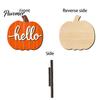 Seasonal Gift for Home Hello Fall Wooden Door Hanger, Pumpkin Maple Leaf Hanging Sign, Autumn Bountiful Display Harvest Front Wall Decor Thanksgiving