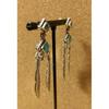 Used Navajo Running Bear Studio Turquoise Feather Earrings