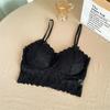 Lace Bra Women's Lace Bandeau Bra With Straps And Removable Padding