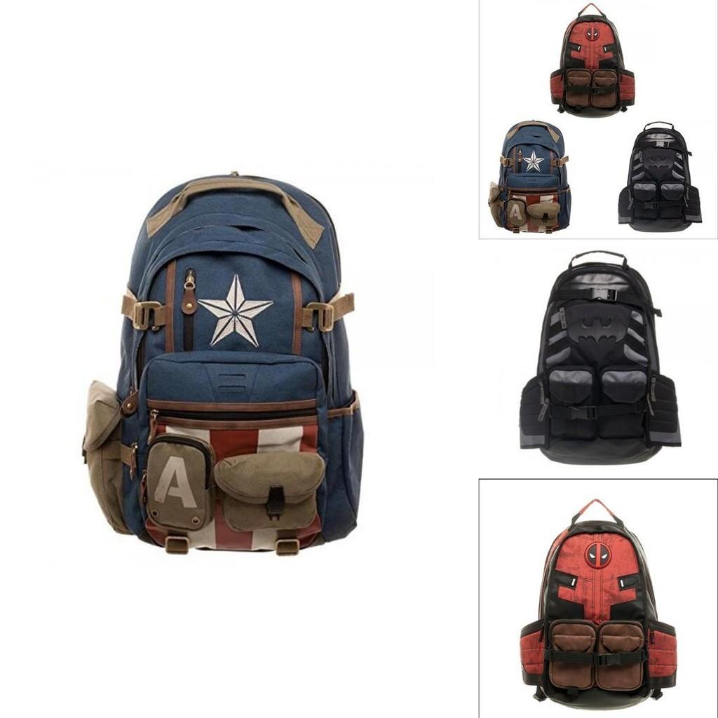 Marvel New Deadpool Backpack Breathable And Durable Travel Bag For Avengers And Batman Fans