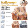 Halloween Decoration Flannel Throw Blanket Fuzzy Plush Cartoon Blankets Fun Halloween Party Gifts for Couch Sofa Bed Lounging