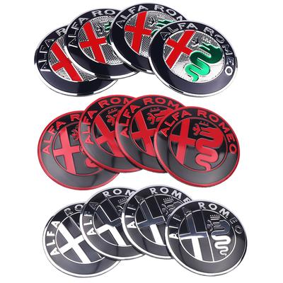 4 szt. 56 mm Naklejki na środek piasty koła samochodowego Dekoracja Dekielka Do Giulia 159 147 156 Mito Stelvio Giulietta Akcesoria Samochodowe