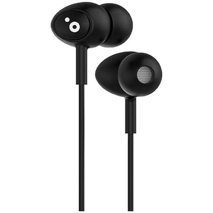 Intraaurikulární sluchátka - SUNSTECH - POPS - Černá - Vestavěný mikrofon - Kabel 1,2 m