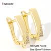 18K Gold Plated Zircon Shvenzy Earrings Making Supplies,Brass DIY Creative Basic Earwire Stitches Earring Hooks Accessories