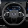 BYD New Energy Genuine Leather Steering Wheel Cover - Ultra-thin, All-season for Han, Tang, Qin, Song, MAX, Yuan, E2F3 models.