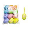 12Pcs Easter Colorful Eggs Handmade Art Ornament Decorative Crafts Supplies for Children Adults DIY Photo Props