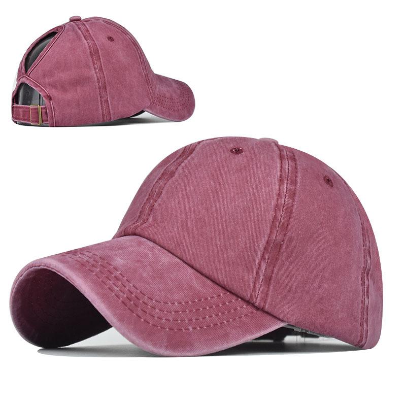 

Baseball Cap Solid Cotton Material Outdoor Sports Sunshade Cap красный