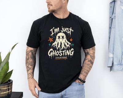 Ghosting Everyone Shirt, Funny Ghost Halloween T Shirt, Spooky Graphic Tee, Ghost Shirt for Men, Halloween Gift, Ghosting Shirt 4784