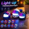 Portachiavi Casco Luminoso Fresco Leggero Versatile Mini Ciondolo Luce Notturna Realistico Multifunzionale Fascino per Borsa a Casco