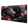 Vibrant cherry blossom dragon design gaming Mouse Pad Desk Mat Gaming pad NonSlip Stitched Edge Computer keyboard mouse pads