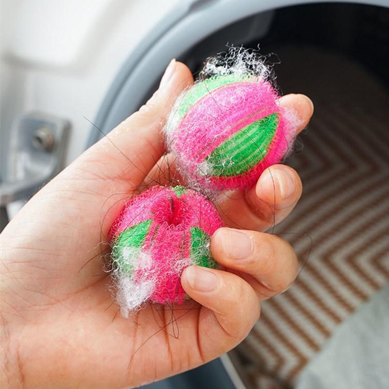 Cat Hair Remover Reusable Ball Wool Sticker Pet Fur Lint Catcher Nylon Laundry Ball Pet Hair Sticky Balls Washing Machine Filter