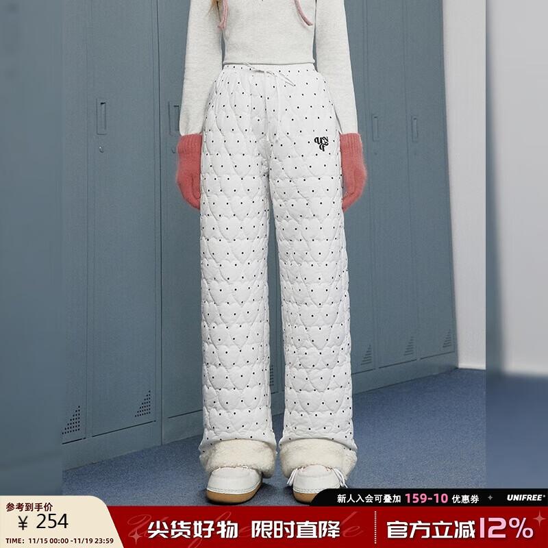 

UNIFREE Warm Fleece-Lined Loose Straight Leg Casual Pants M