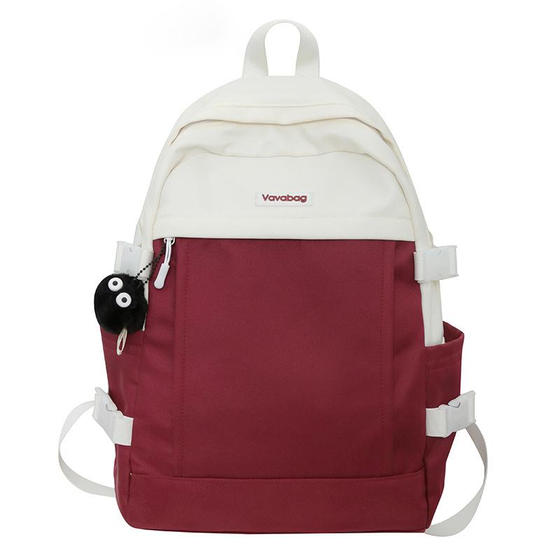 Schoolbags for Girls Elementary School Students Burgundy School Backpacks for Middle School Students Junior High School Students Backpacks