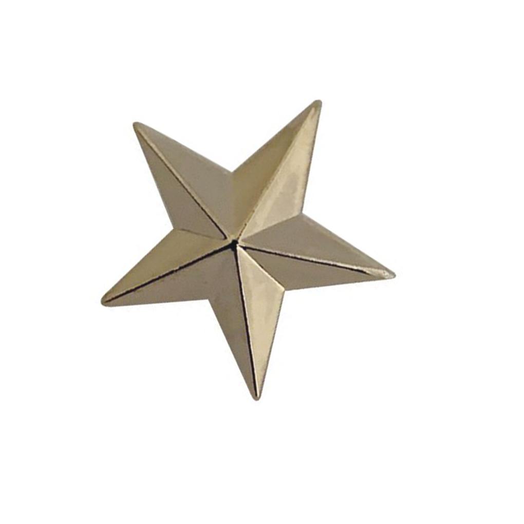 Five Pointed Star Badge Beautiful Alloy Tridimensional Design Eye-catching Shiny Durable Not Easy to Fade Lightweight Lapel Pins