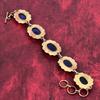Faceted Blue Sapphire Bracelet Copper Bracelet Elegant Jewelry Adjustable Chain Bracelet Gemstone Copper Jewelry Handmade Bracelet For Gifts