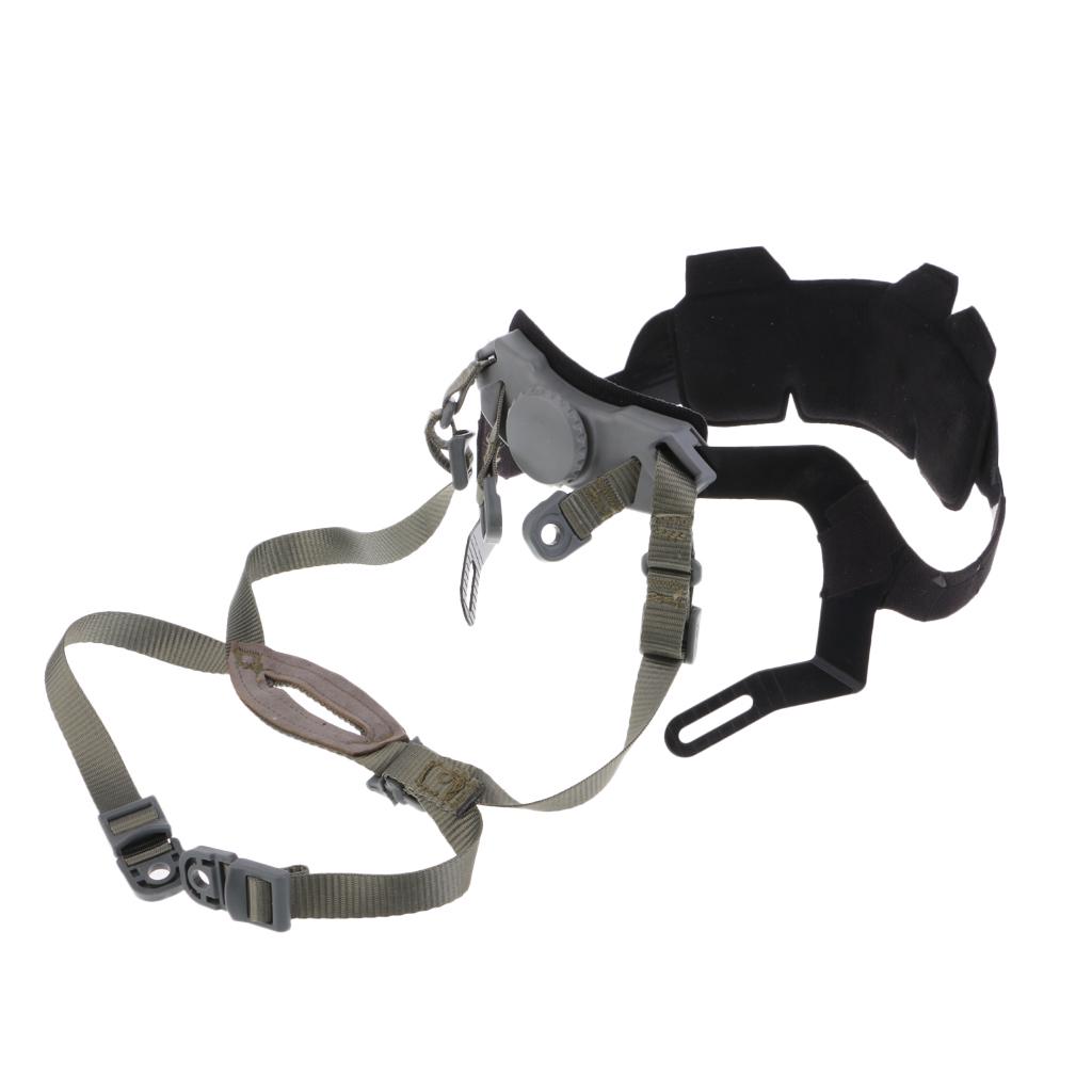 MagiDeal 4 Points Helmet Chin Strap with Bolts and Screws Lanyard Chin Pad Harness for MICH ACH Helmet серый