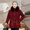 Grandma winter mink coat middle old man autumn and winter new woolen mother winter coat fleece thickened top