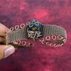 Copper Watermelon Tourmaline Bangle Copper Wire Wrapped Jewelry Adjustable Bangle