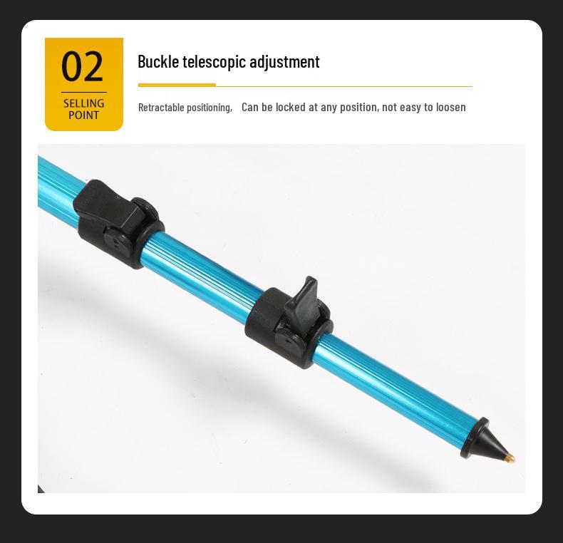 Infällbart aluminiumsurfiskespöställ Stativ för långa kast – Fiskeutrustning för flera spön utomhus