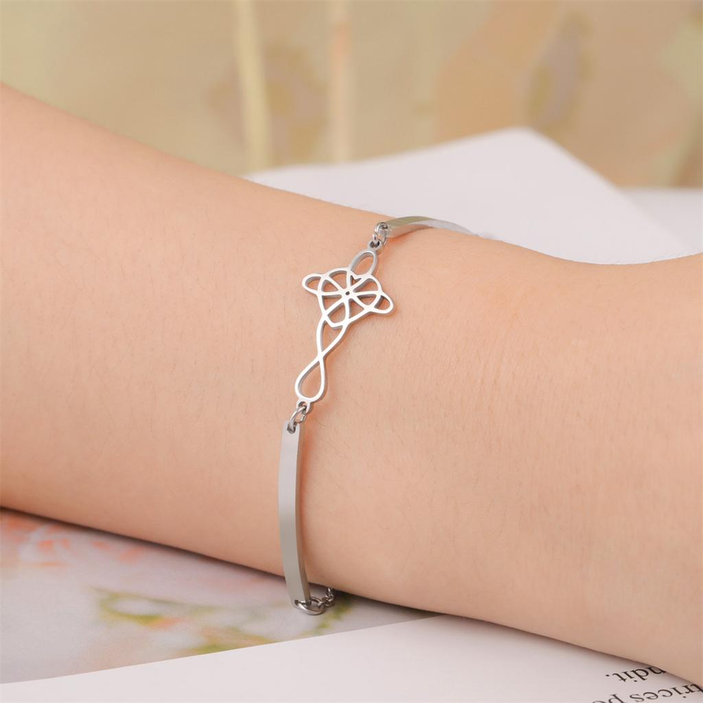  Love Celtics Knot Cross Bracelet for Women Stainless Steel Fashion Hollow Witch Knot Bracelet Irish Amulet Jewelry Gift