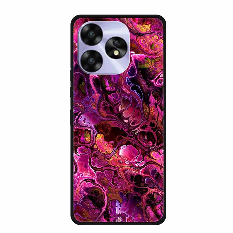 For Umidigi A15c A15 Case Painted Black Bumper TPU Soft Silicone Phone Cover For Umidigi A15 Cases A 15 15T Coque Funda Capa Cat