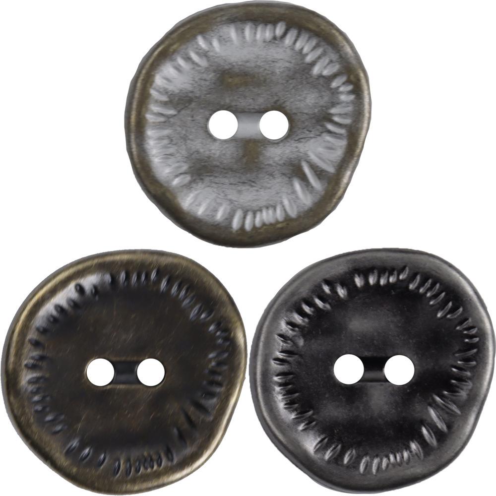 5pcs Irregular 2 Hole Metal Button Silver Gold Copper Leather Clothing Sewing Accessories Suit Coat Jacket