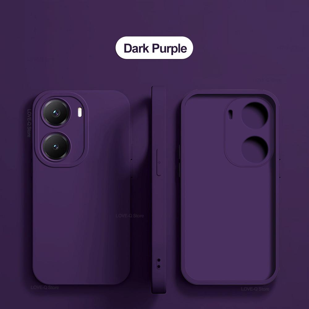 

Для Poco X7 Pro Чехол Роскошный жидкий силиконовый чехол для телефона Xiaomi Poco X7 Pro 5G Противоударный защитный чехол For Poco X7 Pro темно-фиолетового