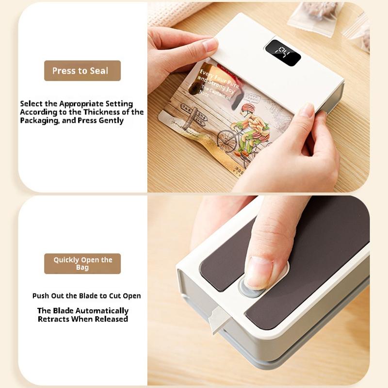 Mini Sigillatrice Elettrica Portatile Termosigillatrice per Snack Cucina di Casa Ricaricabile USB Sigillatrice Sottovuoto Pacchetto di Plastica