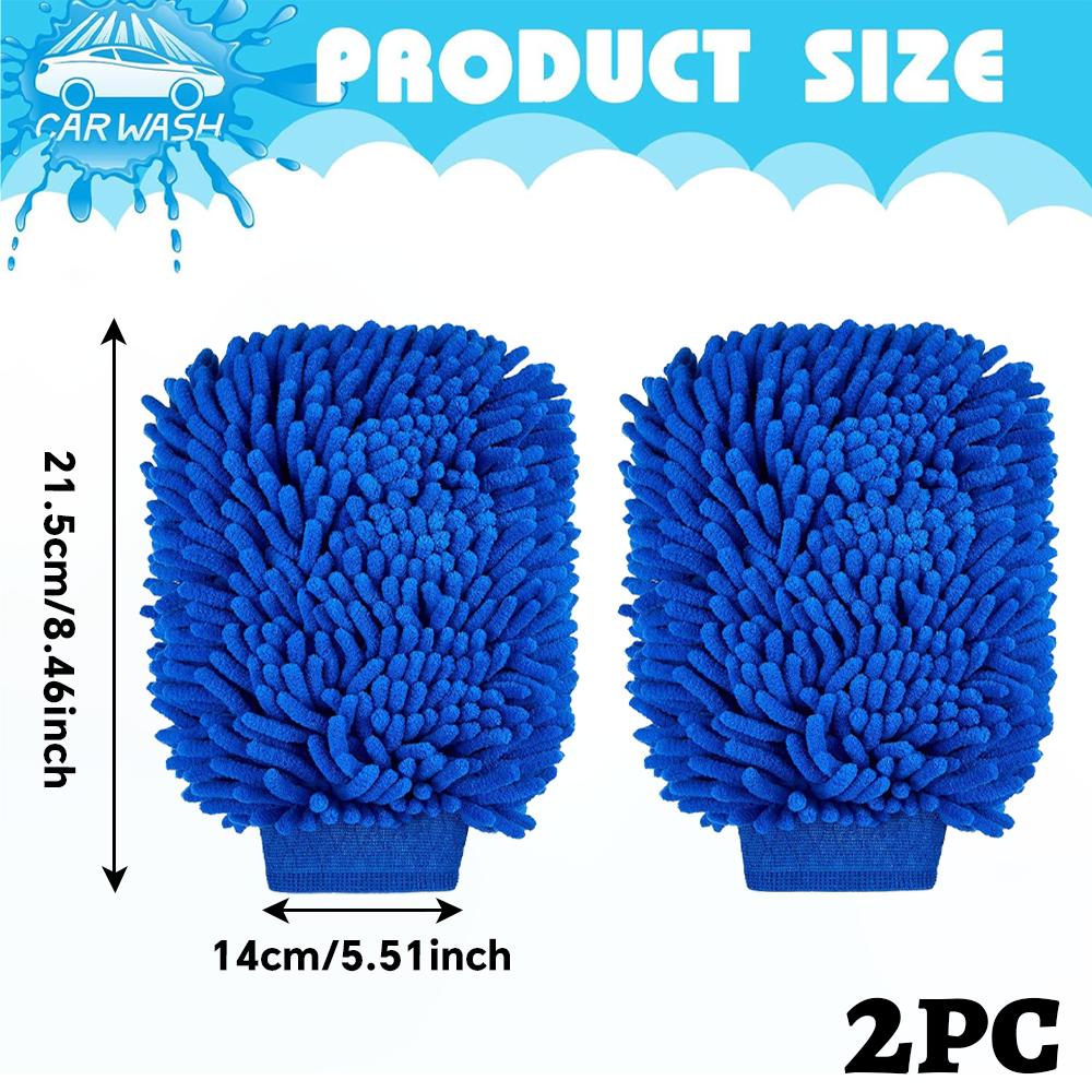 Car Wash Microfiber Chenille Car Wash Sponge Care Washing Brush Pad Washing Towel Auto Gloves Styling Accessories Gadget