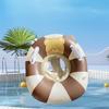 Kids Swimming Rings Durable PVC Floating Toy Inflatable Pool Floats Seat Brown