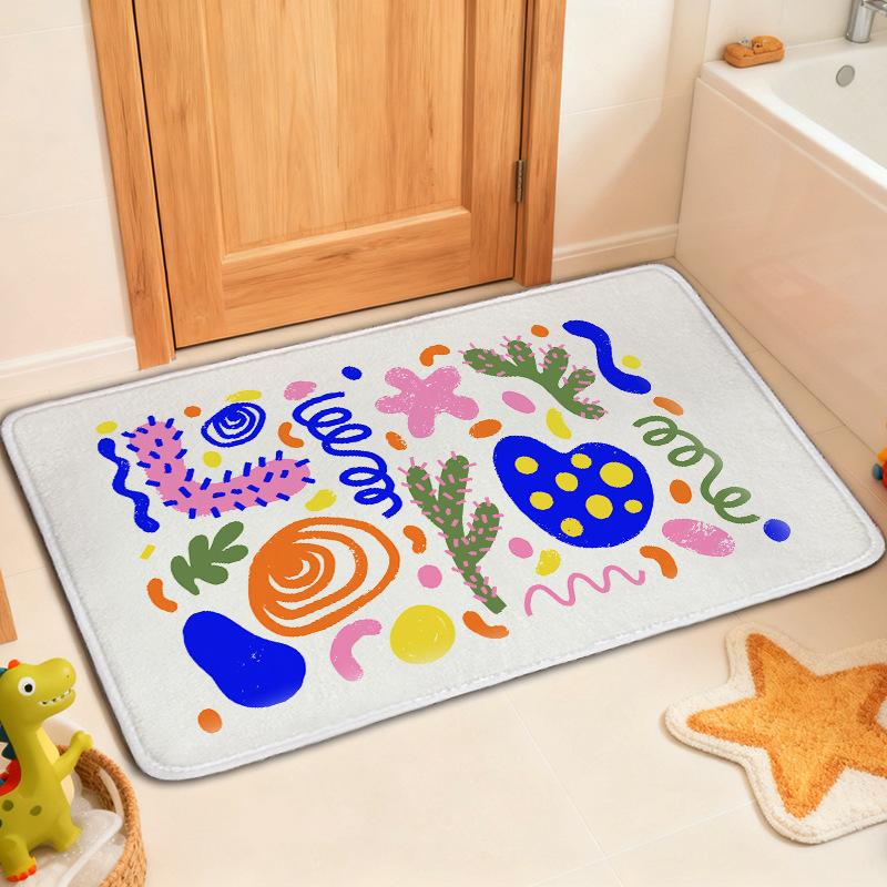 Entrance Door Mat Bathroom Carpet Anti Slip and Absorbent Floor Mat Household Foot Mat Door Anti Slip Mat
