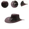 Classic Western Cowboy Hat with Wide Brim for Men's Cosplay