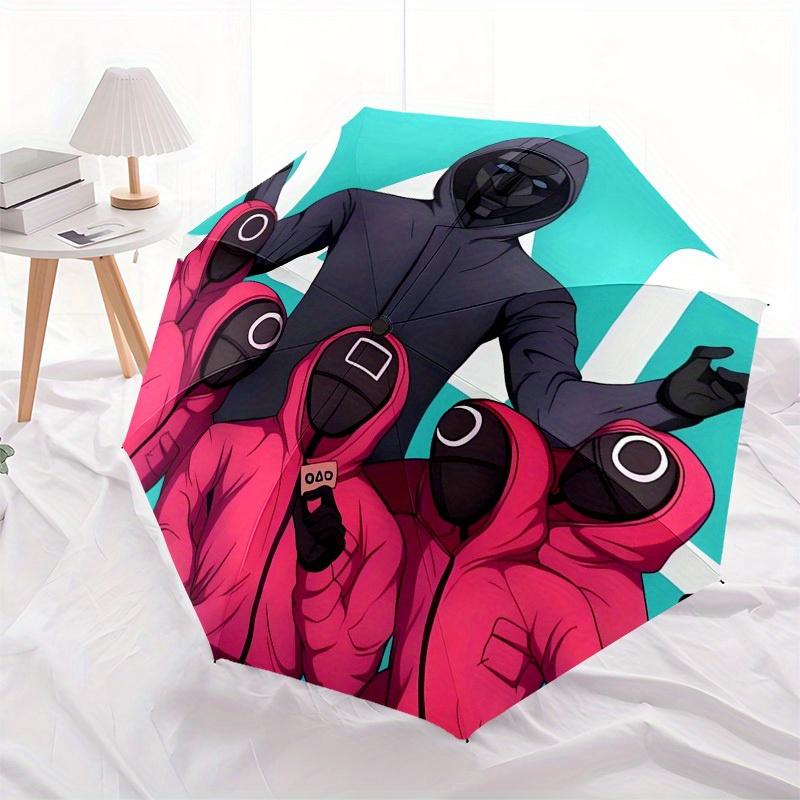 1pc Squid Games Themed High-quality Umbrella,Automatic Opening and Closing Umbrella,Multi-functional Umbrella G0811094