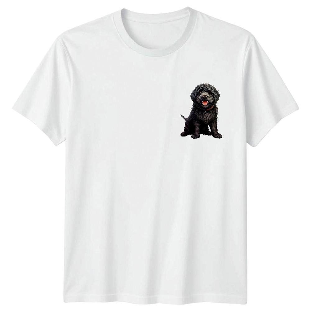 Black Curly Haired Dog Dogs Animals Unisexs T Shirt Unisexs Tee Graphic Unisex Top S