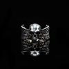 Retro Skull Ring Punk Style Hip Hop Wings Skull Open Ring